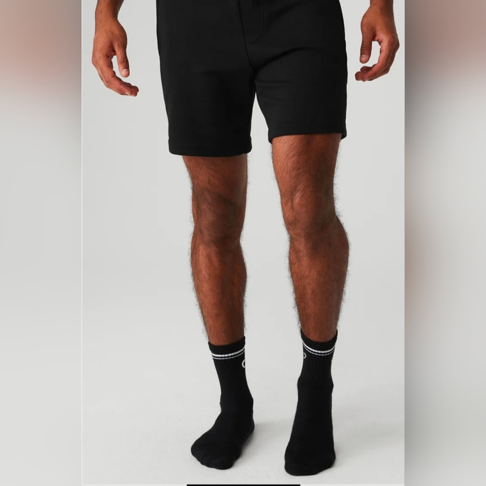 Alo Yoga Unisex Half-Crew Sock Athletic Core: Black/White Medium $34 - Picture 3 of 11